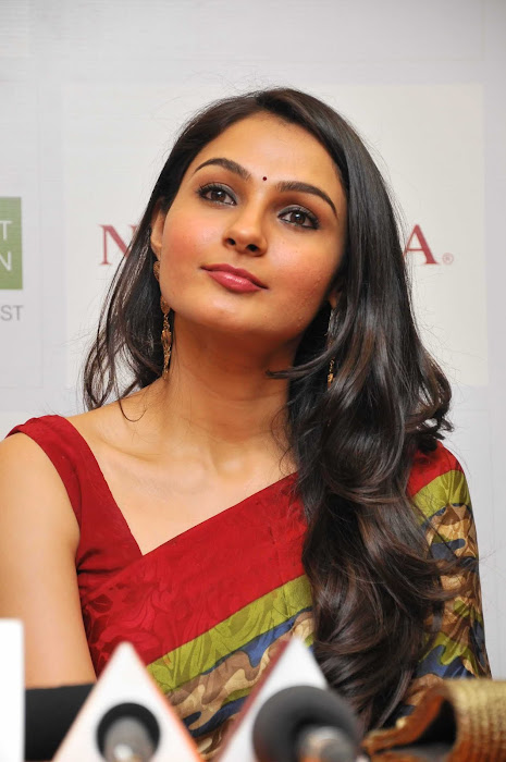andrea jeremiah spicy in saree unseen pics